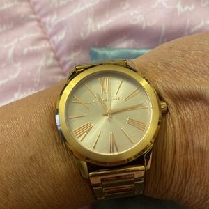 Rose gold MK watch